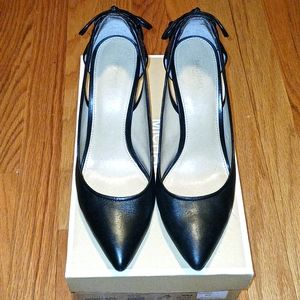 MICHAEL KORS JENNINGS Black Leather Pump Size 8